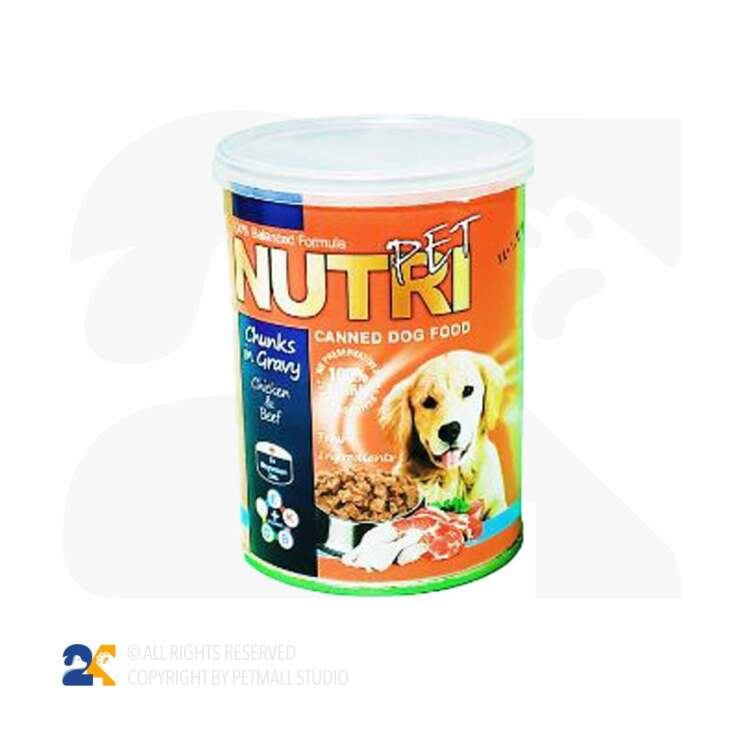 کنسرو غذای سگ نوتری گوشت و مرغ