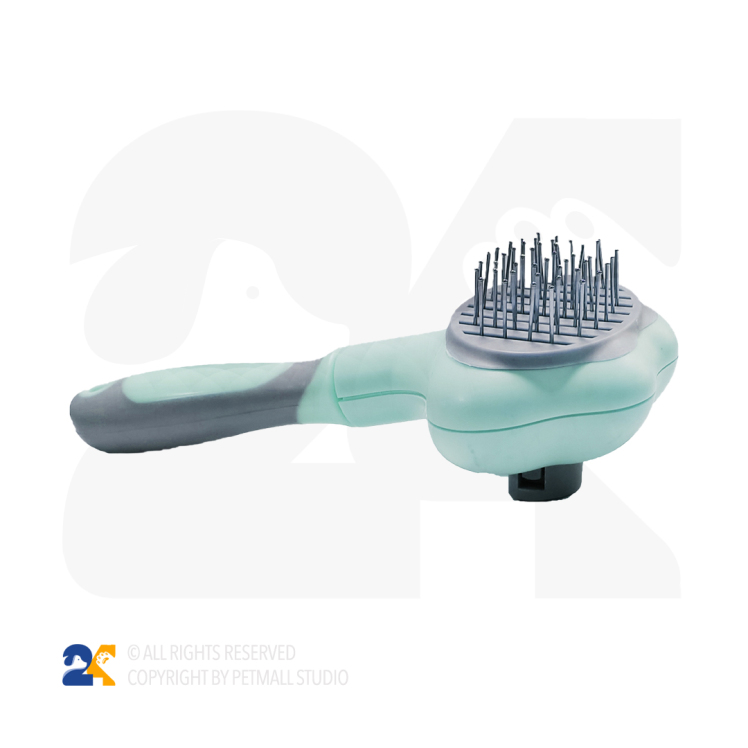 برس پلاستیکی با دکمه تخلیه مو 