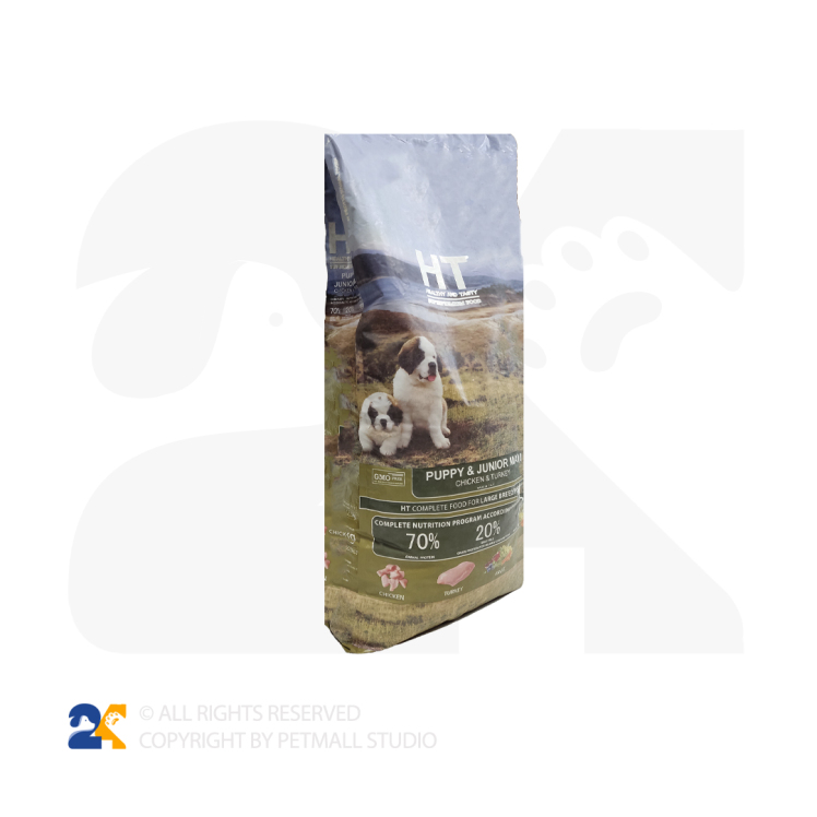 غذای خشک سگ پاپی و جونیور نژاد بزرگHT مرغ و بوقلمون