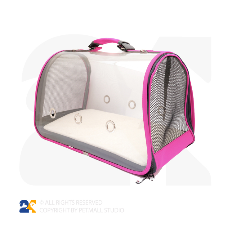 کیف حمل سگ و گربه تمام طلق لاکچری