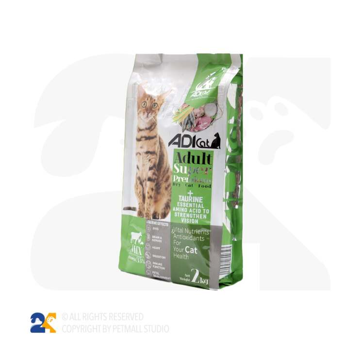 غذای خشک گربه بالغ سوپر پریمیوم آدی کت میکس گوشت و مرغ 