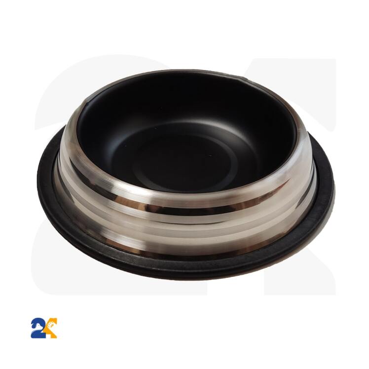 ظرف غذای سگ استیل خط دار سایز64