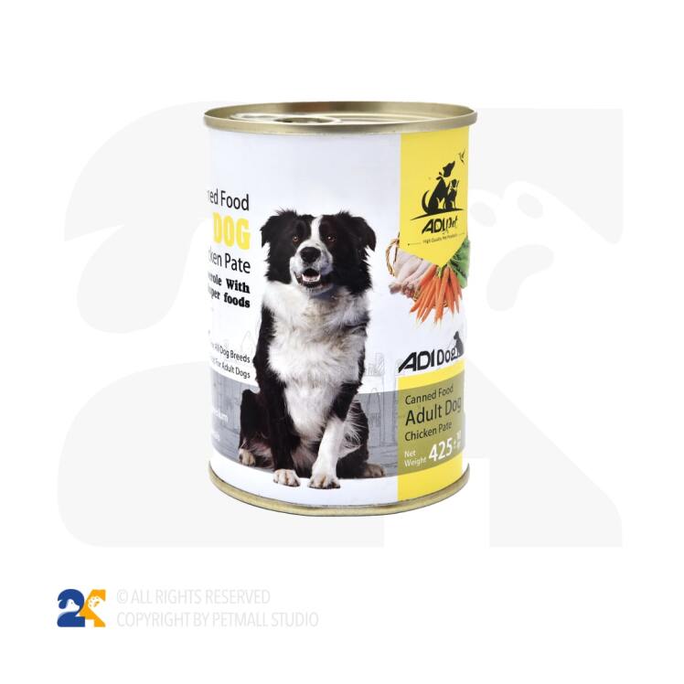 کنسرو مخصوص سگ آدی پت با طعم پنه مرغ 