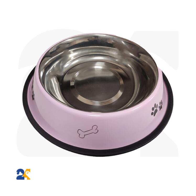 ظرف غذای سگ استیل طرح دار 96