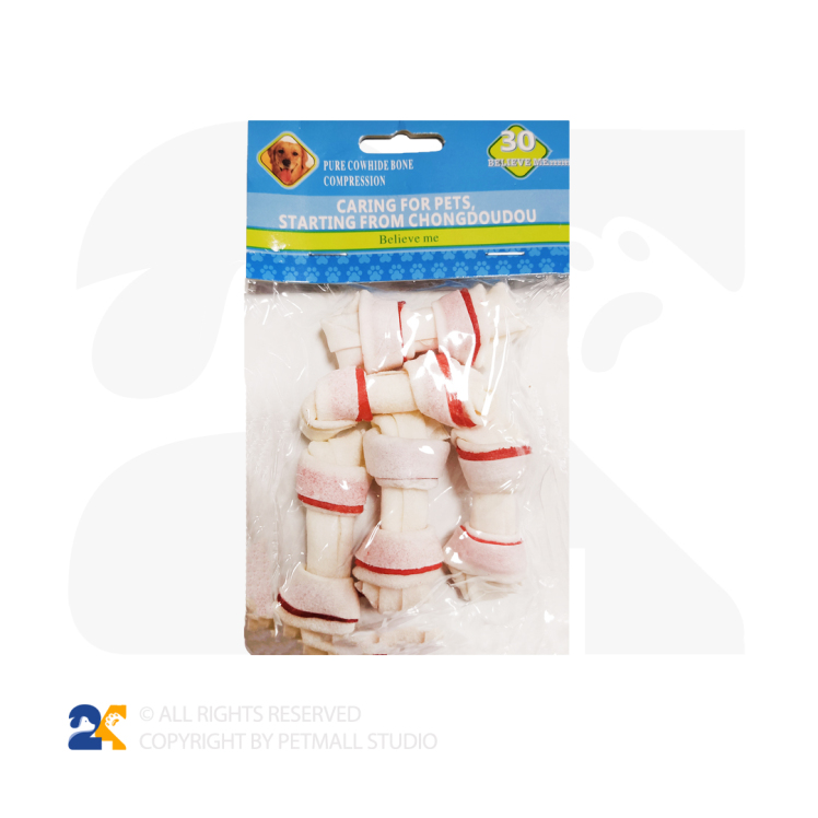 تشویقی سگ مدل استخوان گره ای سفید 