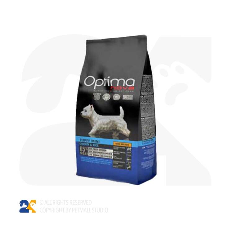 غذای خشک پاپی نژاد کوچک اپتیما مرغ و برنج 2 کیلو