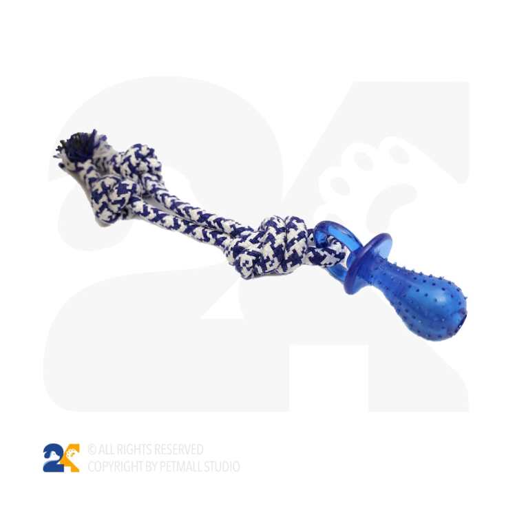 اسباب بازی سگ و گربه مدل پستونک و طناب کنفی