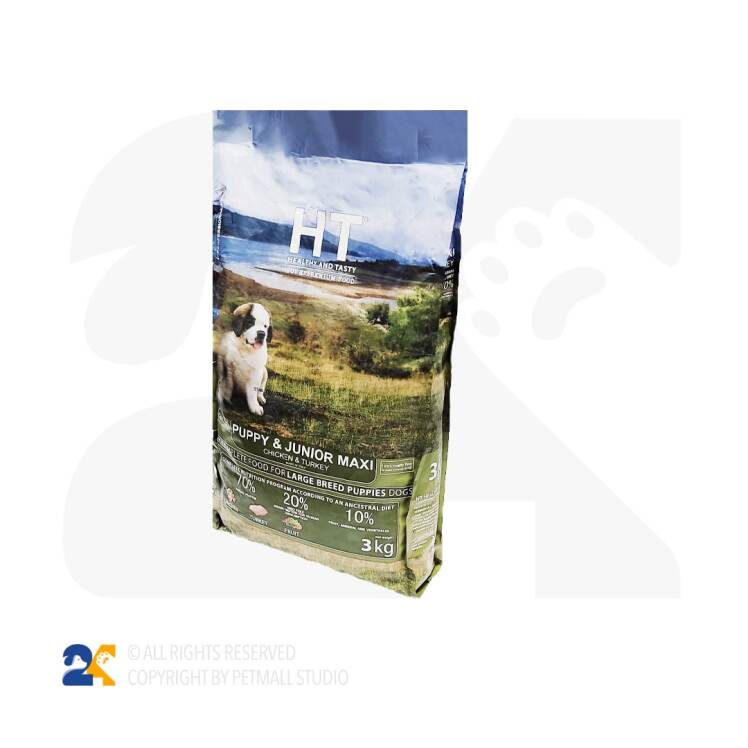 غذای خشک سگ پاپی و جونیور نژاد بزرگHT مرغ و بوقلمون