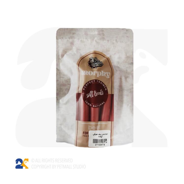 تشویقی سگ مورفی مدل سوسیس با طعم گوشت وزن 105 گرم