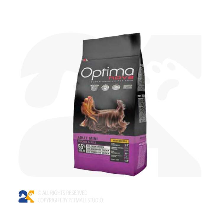 غذای سگ بالغ نژاد کوچک اپتیما مرغ و برنج 12 کیلو