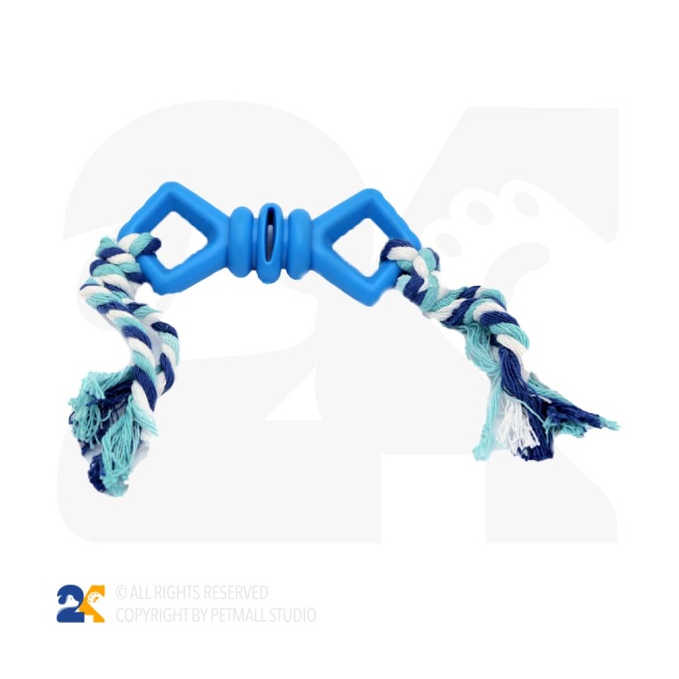 اسباب بازی سگ طرح لاتکس با طناب