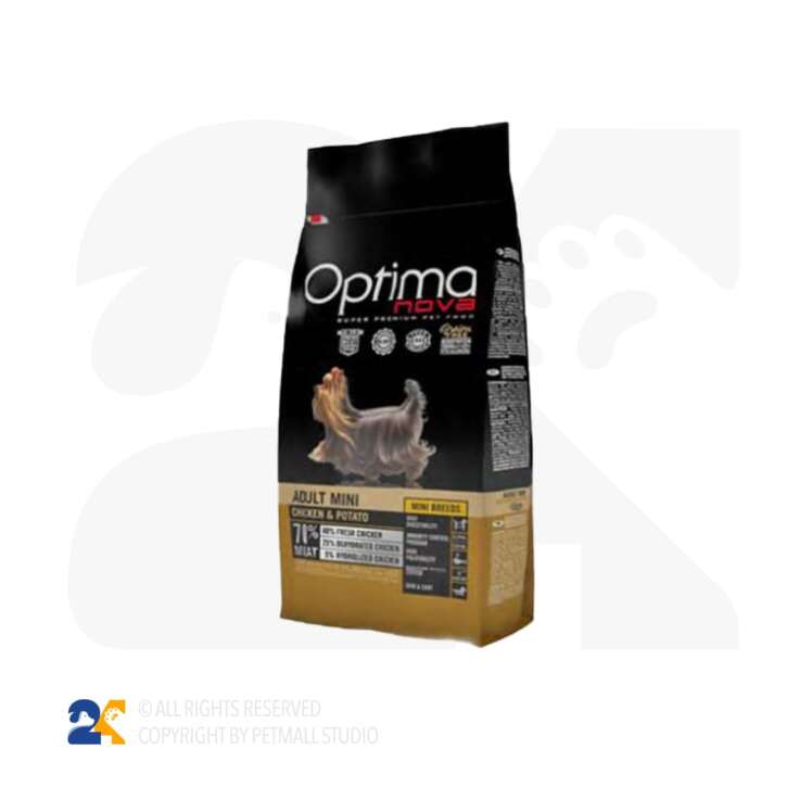 غذای سگ بالغ نژاد کوچک اپتیما مرغ و سیب زمینی